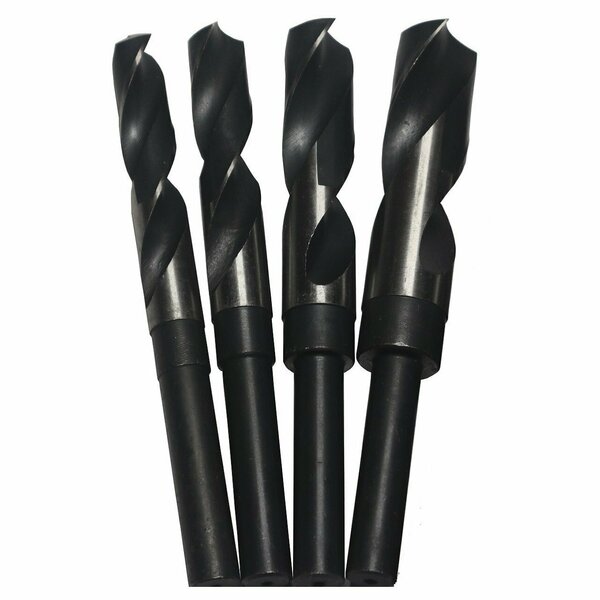 Drill America 4 Piece Set 13/32in - 1/2in HSS Reduced Shank Drill Bit Set POUD/ARSDX3/8